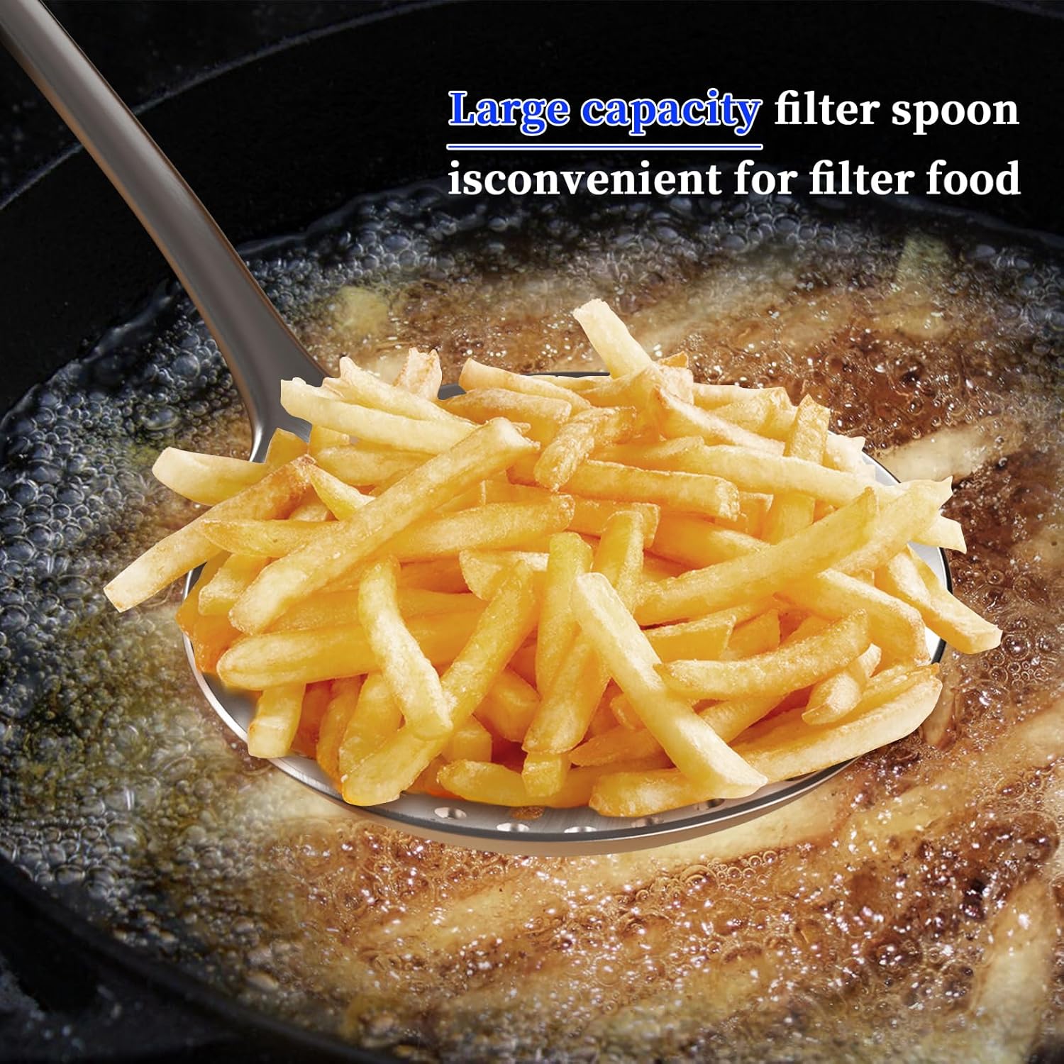Stainless Steel Skimmer Spoon Durable Kitchen Tool from Newness