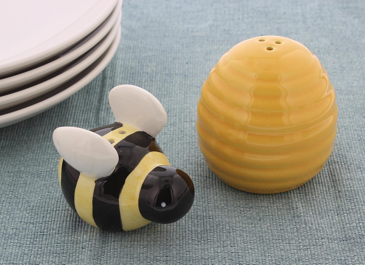 Beehive Salt Pepper Shaker Set Bee