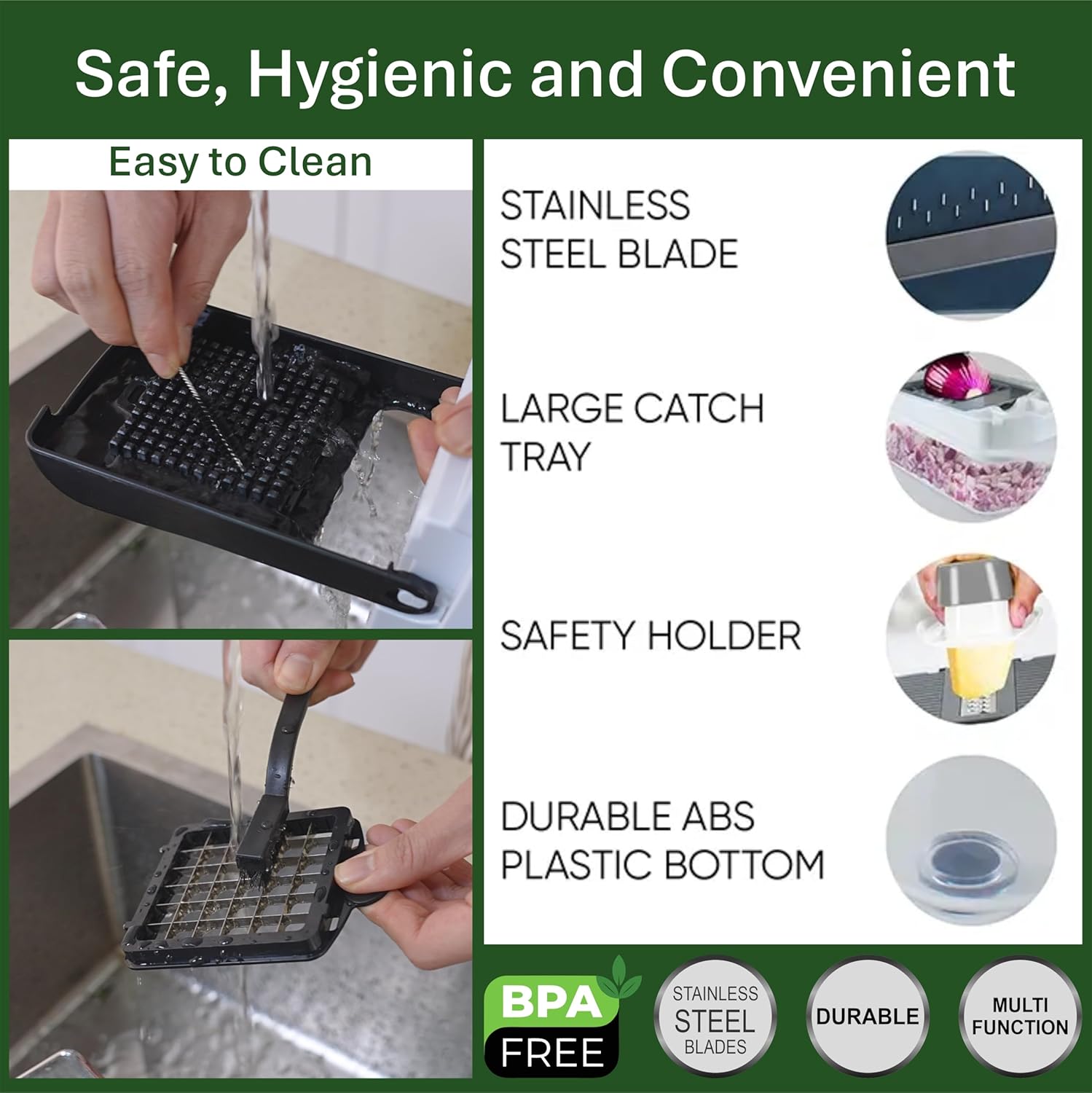 BrightX Multifunctional Vegetable Chopper with Container