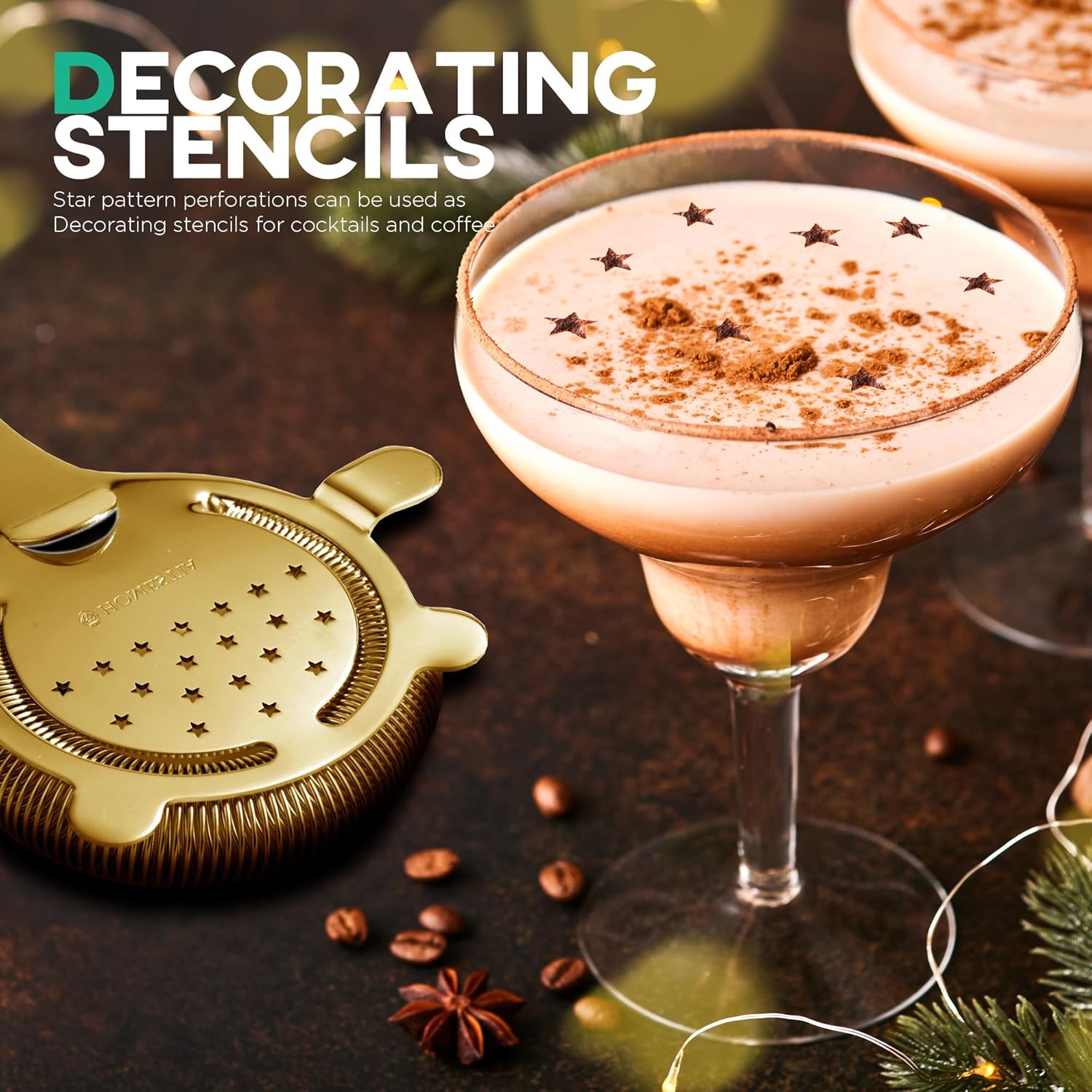 Sturdy Stainless Steel Cocktail Strainer for Bartending