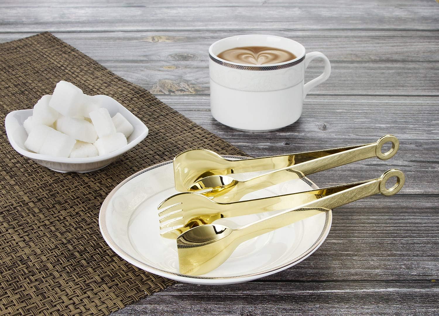 Stainless Steel Appetizer Tongs Set of 4