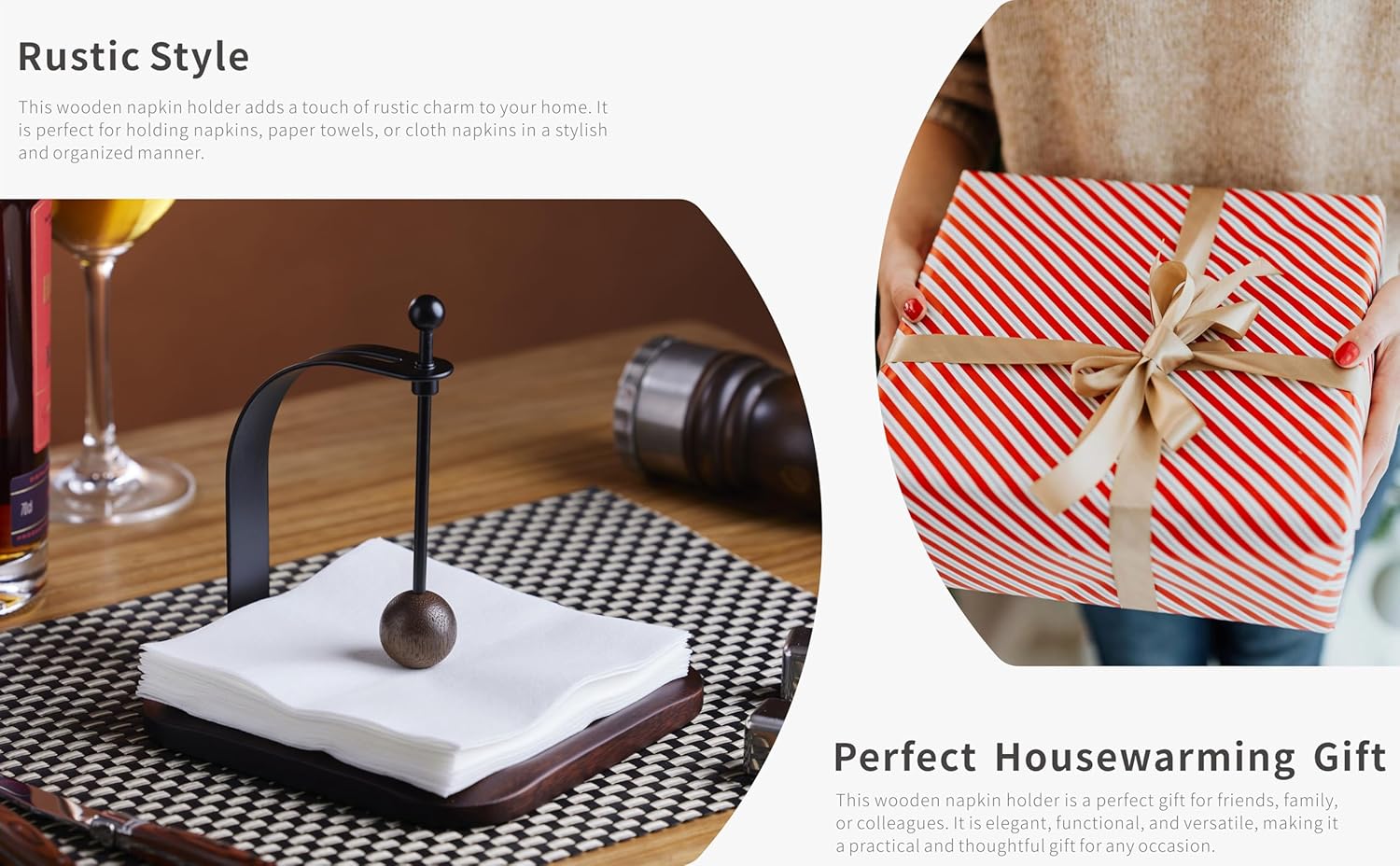 Perfect South American Walnut Napkin Holder for Home Kitchen