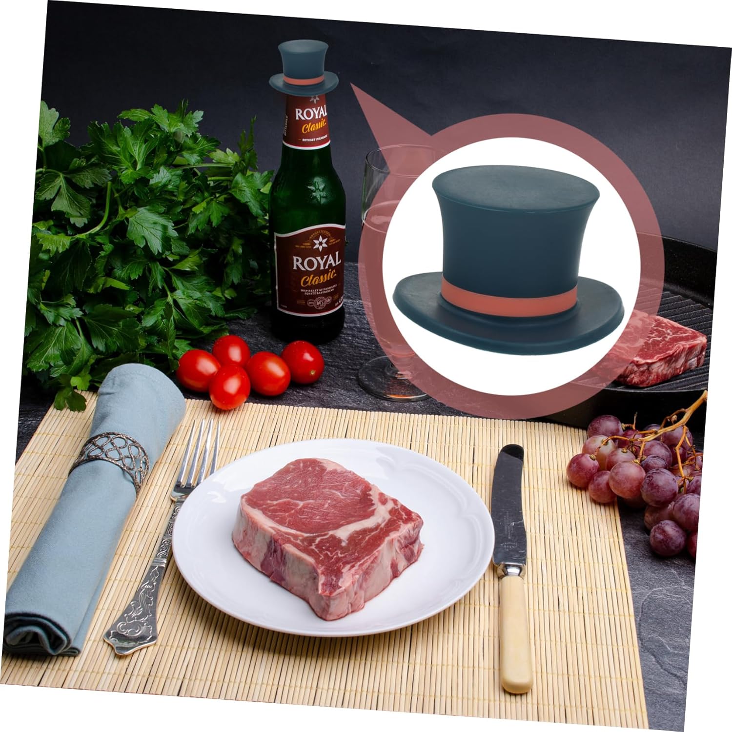 FUNOMOCYA 2pcs Hat Shape Wine Stoppers
