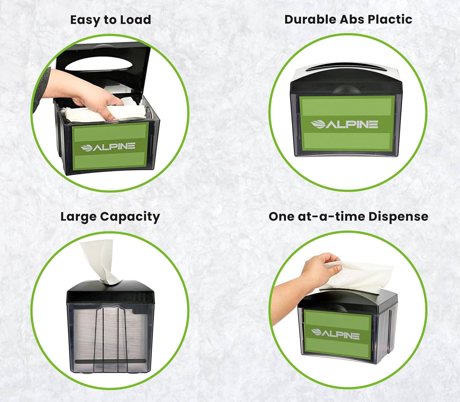 Durable Commercial Napkin Disposers for Restaurants - Black