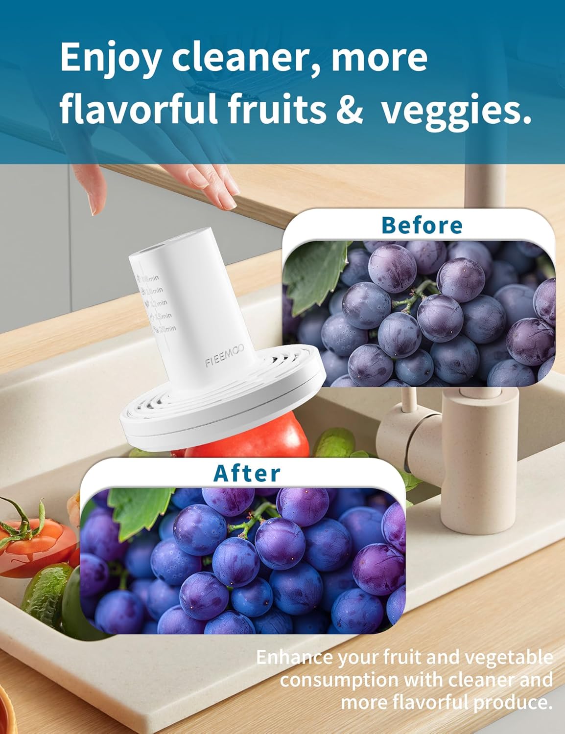 Fruit and Vegetable Portable Washer Ionic PurificationTechnology
