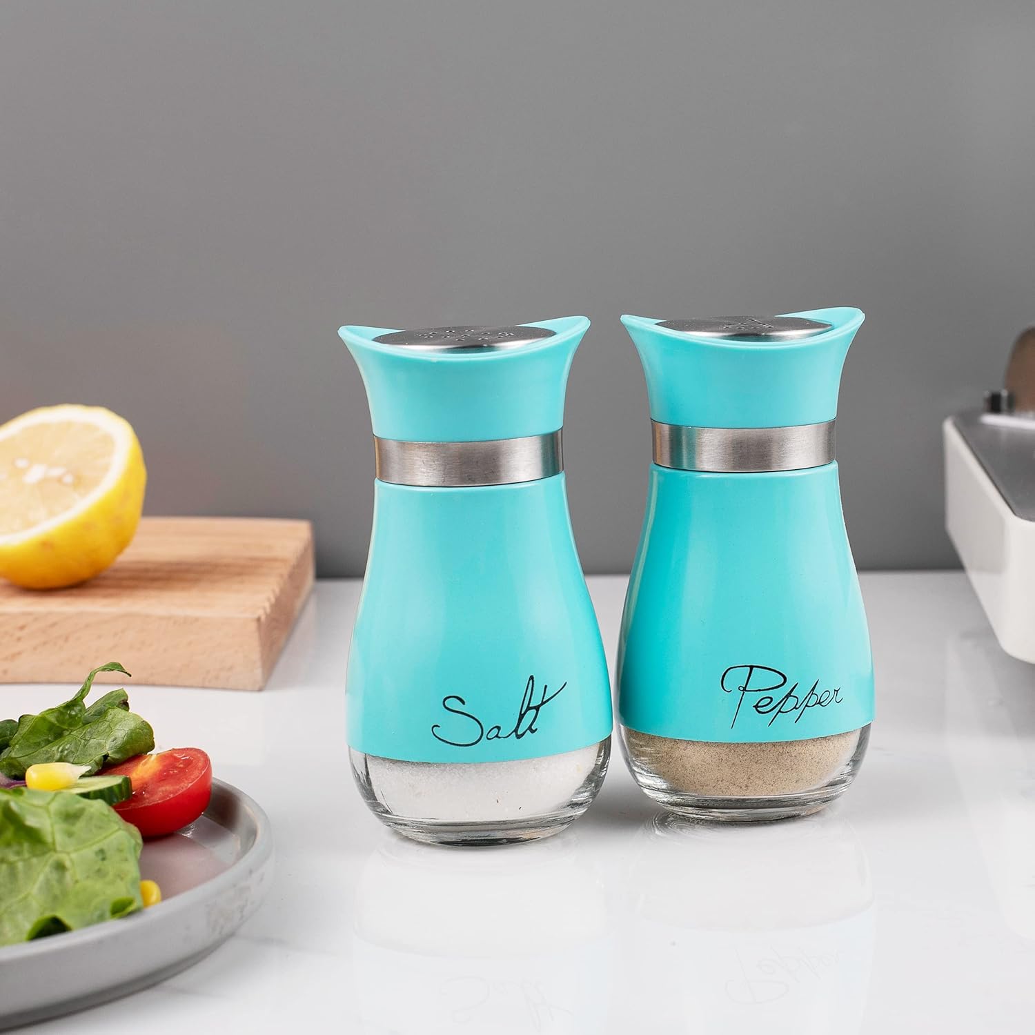 Lonffery Salt and Pepper Shakers Set of 2 Turquoise