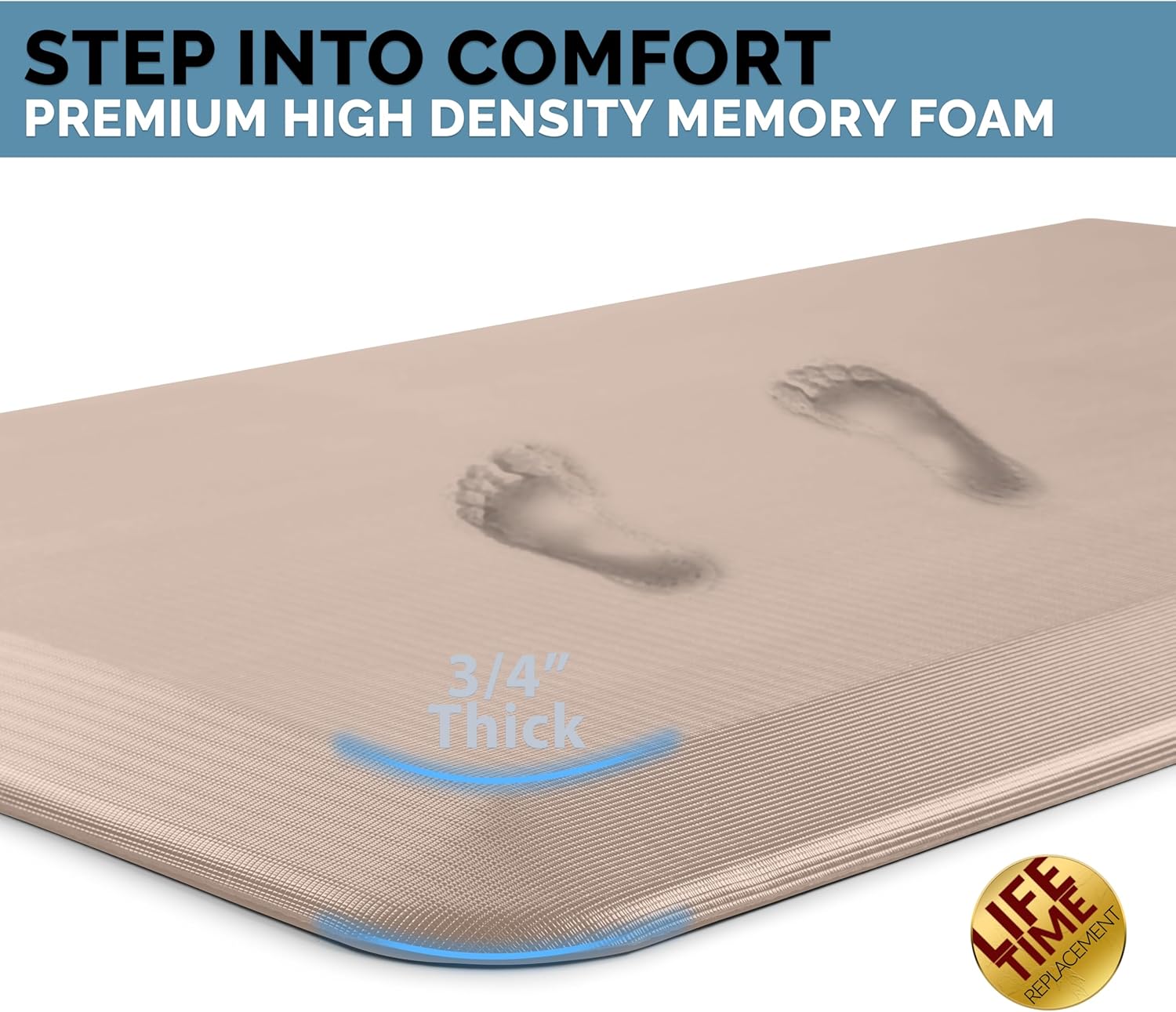 34 Inch Anti Fatigue Floor Mat Rose Gold