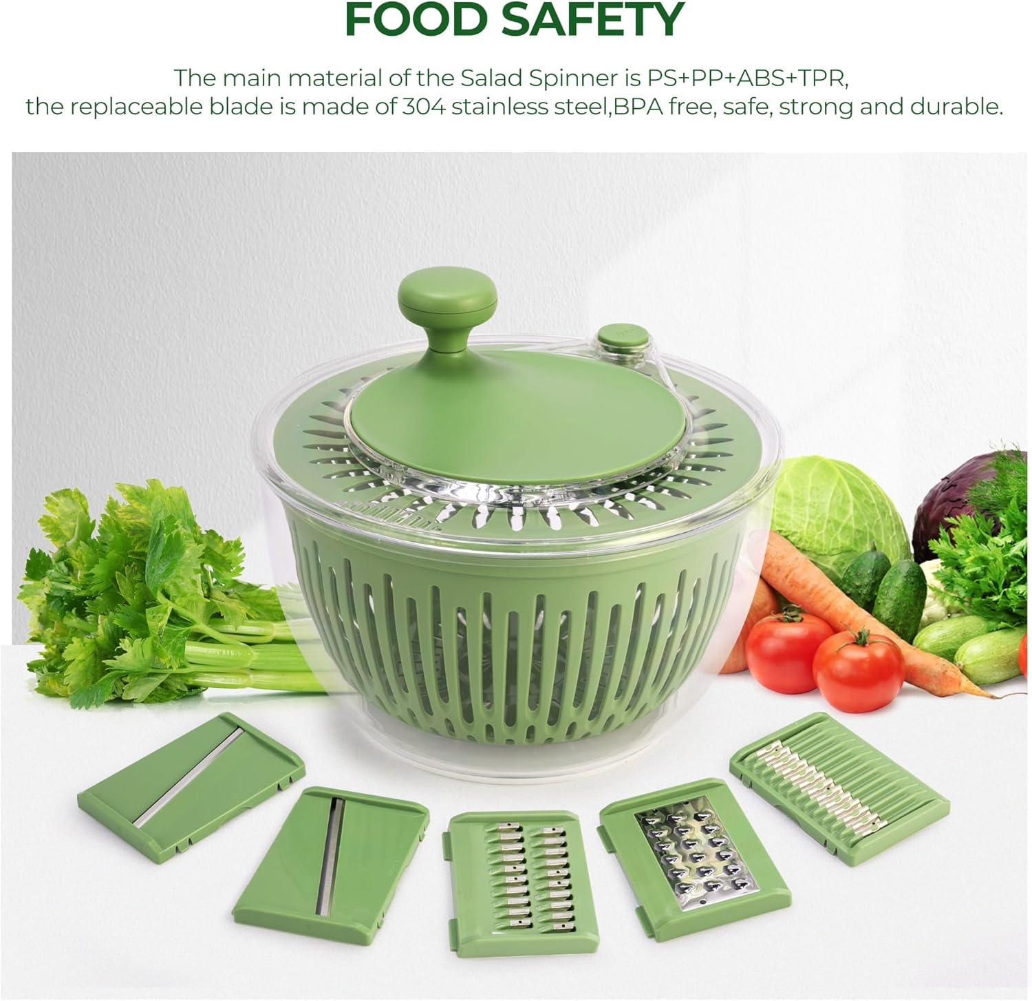 SUSTEAS Salad Spinner Efficient Kitchen Tool