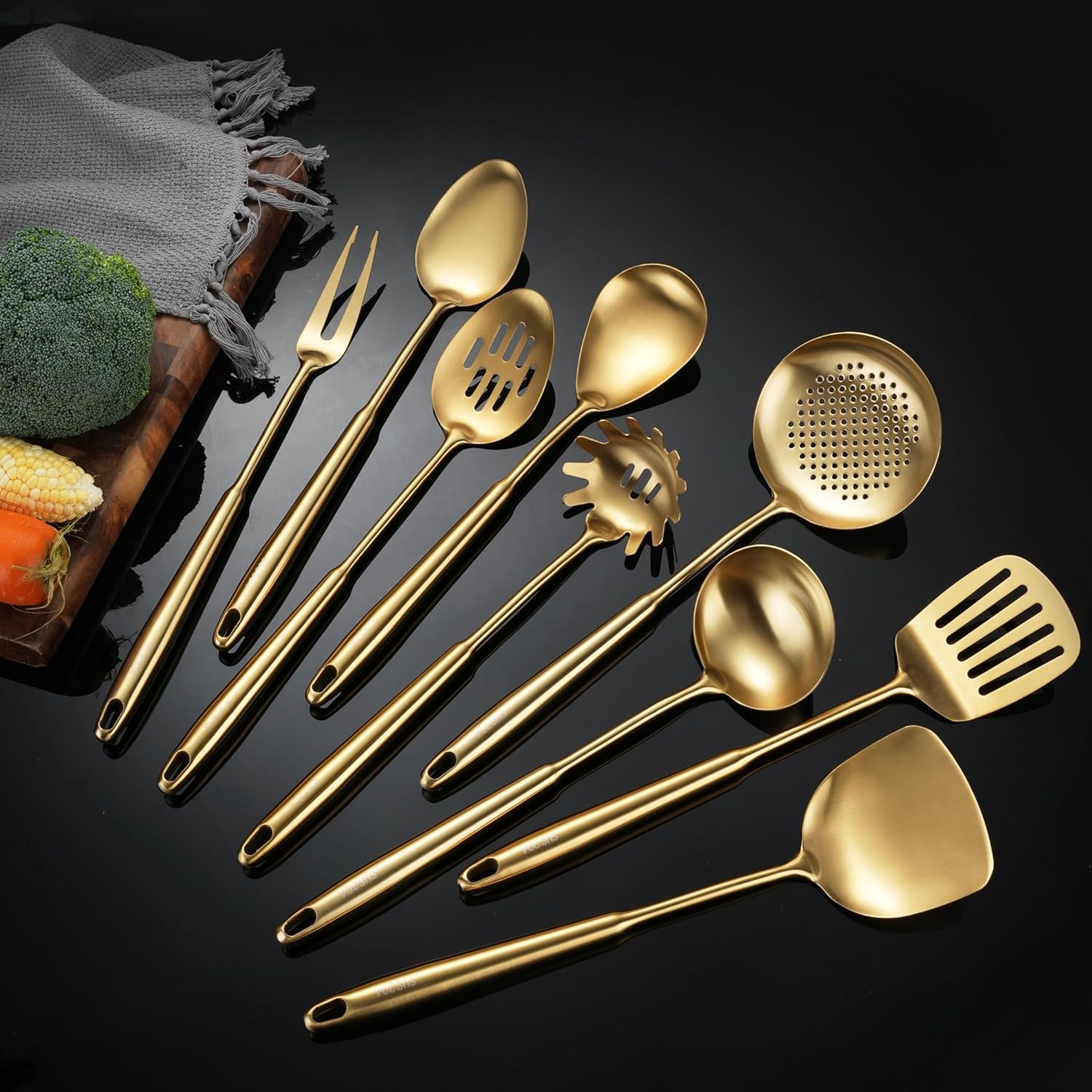 9-Piece Stainless Steel Cooking Utensils Set