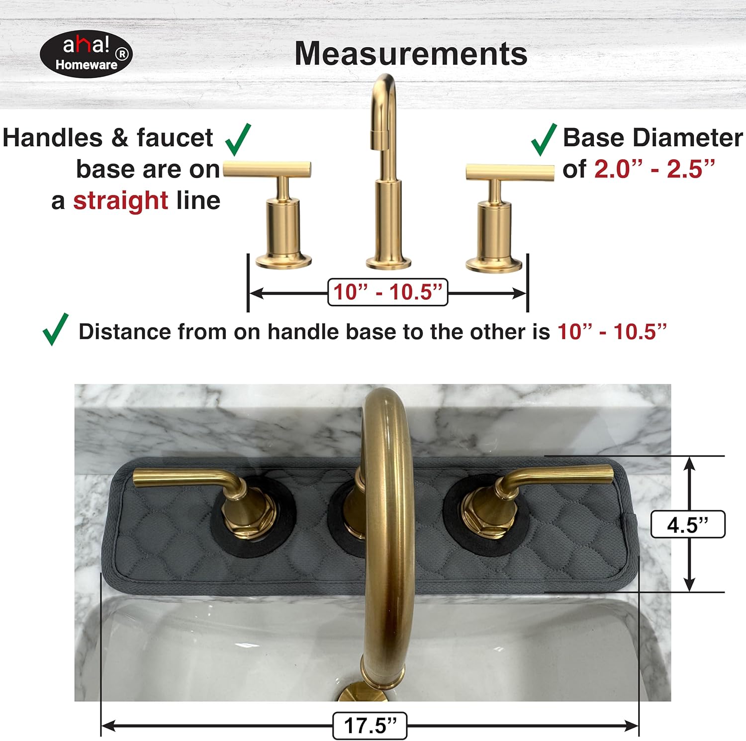 AHAHOMEWARE 3-Round Sink Splash Guard