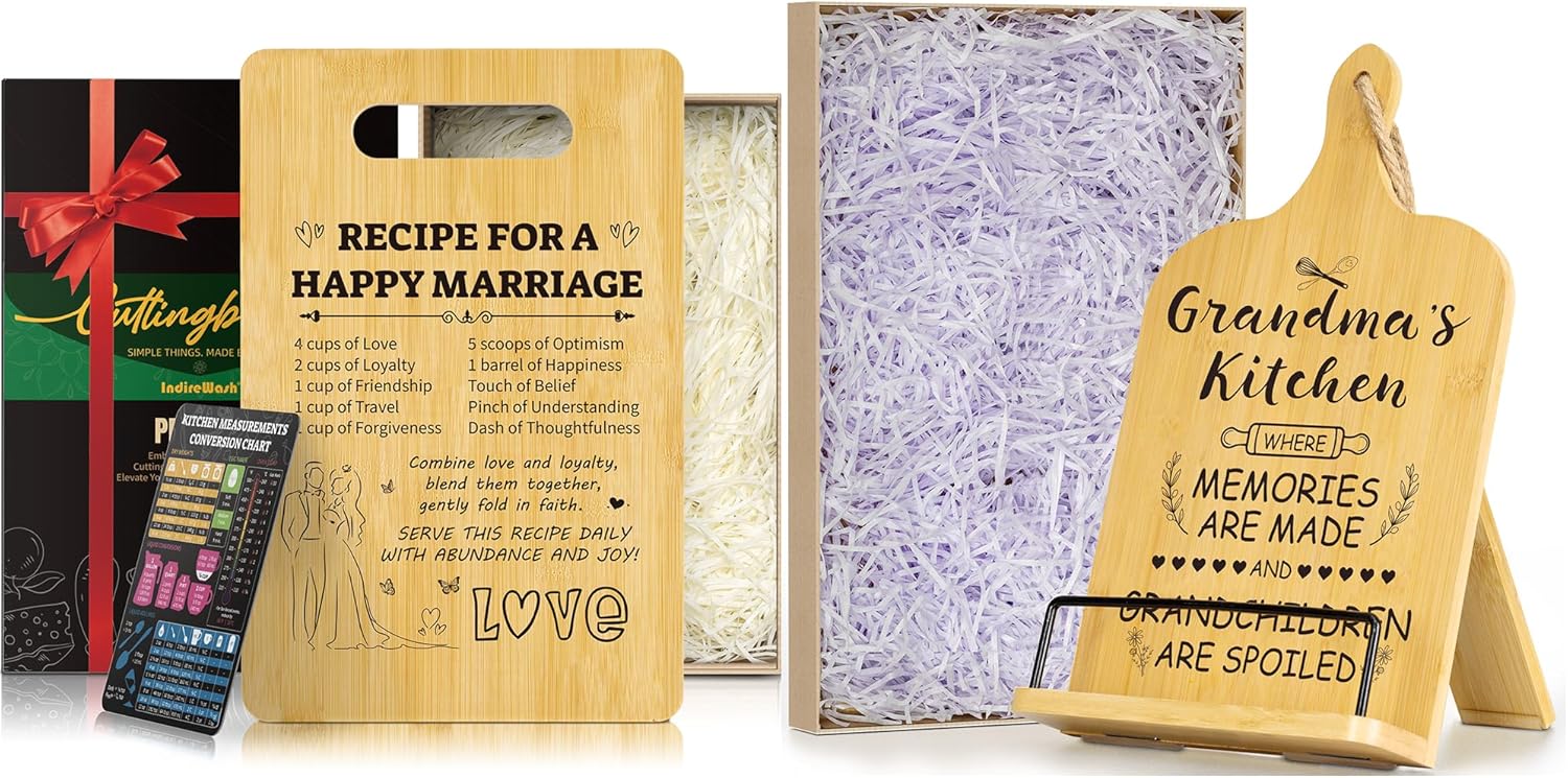 Indirewash Bamboo Cutting Board WeddingGift
