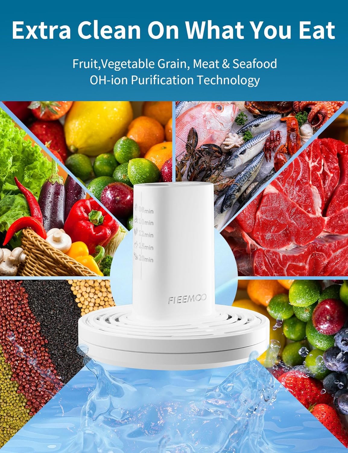 Fruit and Vegetable Portable Washer Ionic PurificationTechnology