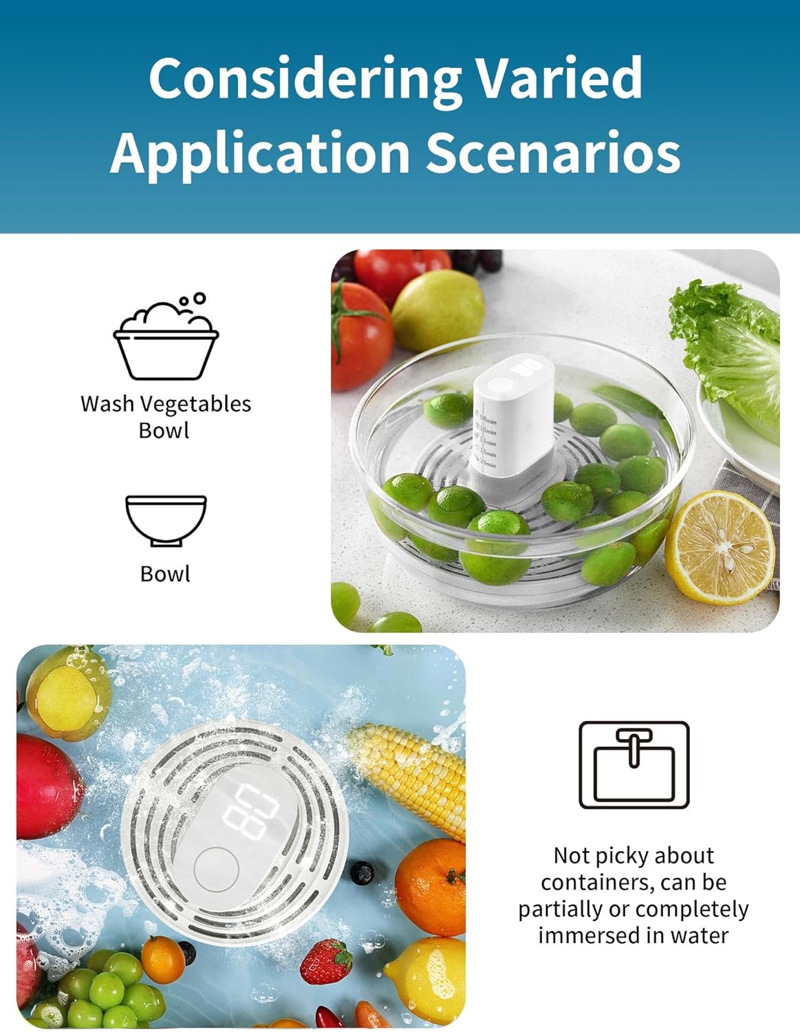 Fruit and Vegetable Portable Washer Ionic PurificationTechnology