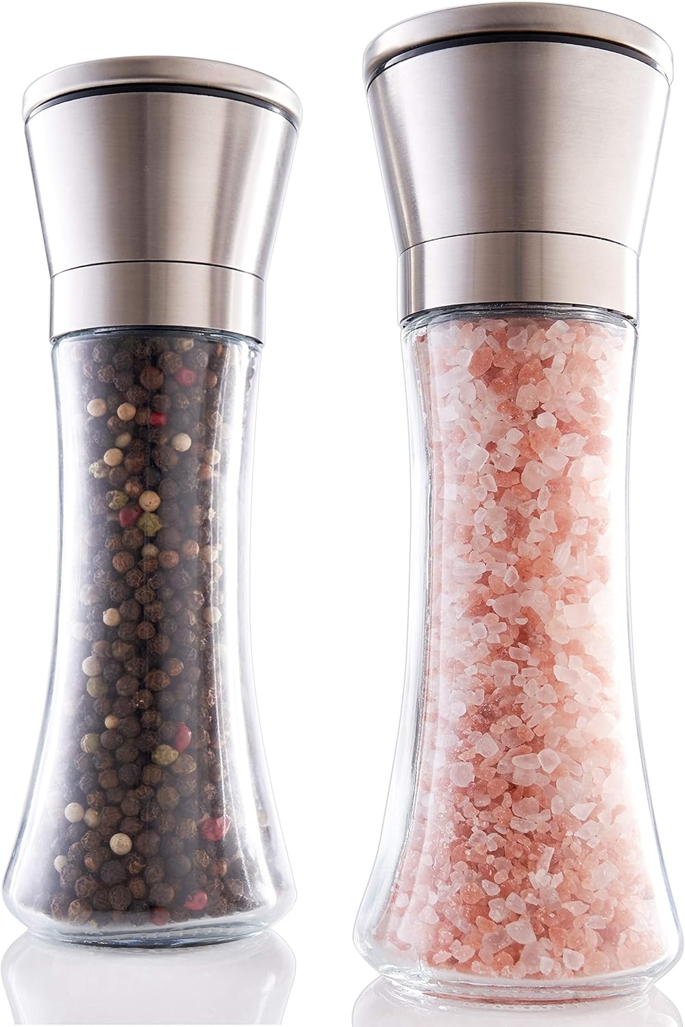 KIBAGA Stainless Steel Salt Pepper Mill Set