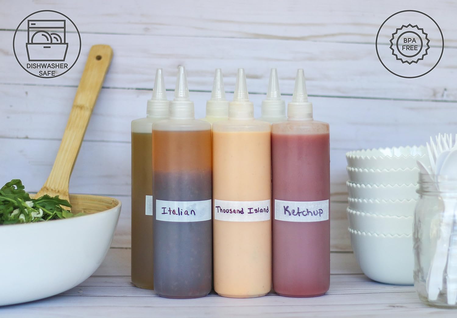 7-Piece Squeeze Bottle Set