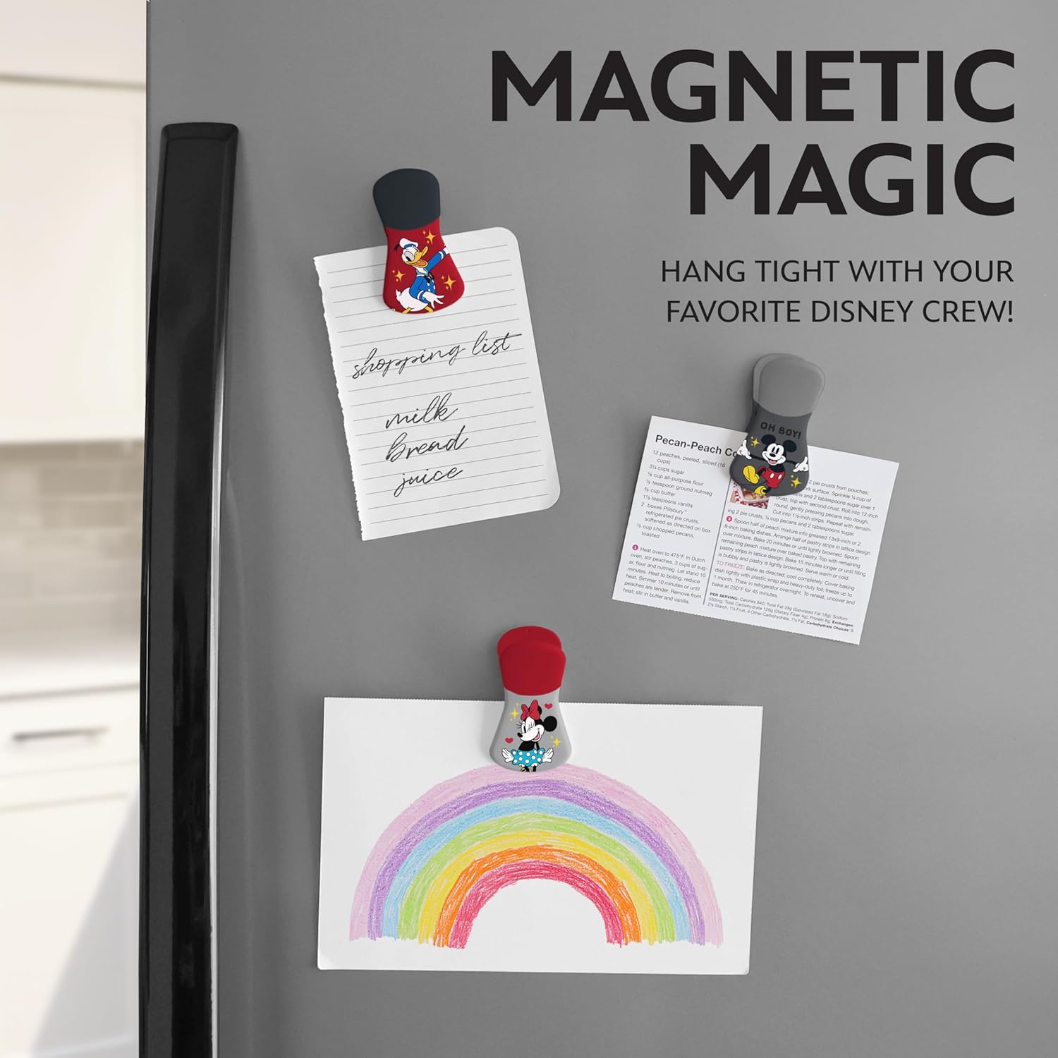 Disney Magnetic Chip Clips 6-Pack Bag Clips for Pantry Fridge