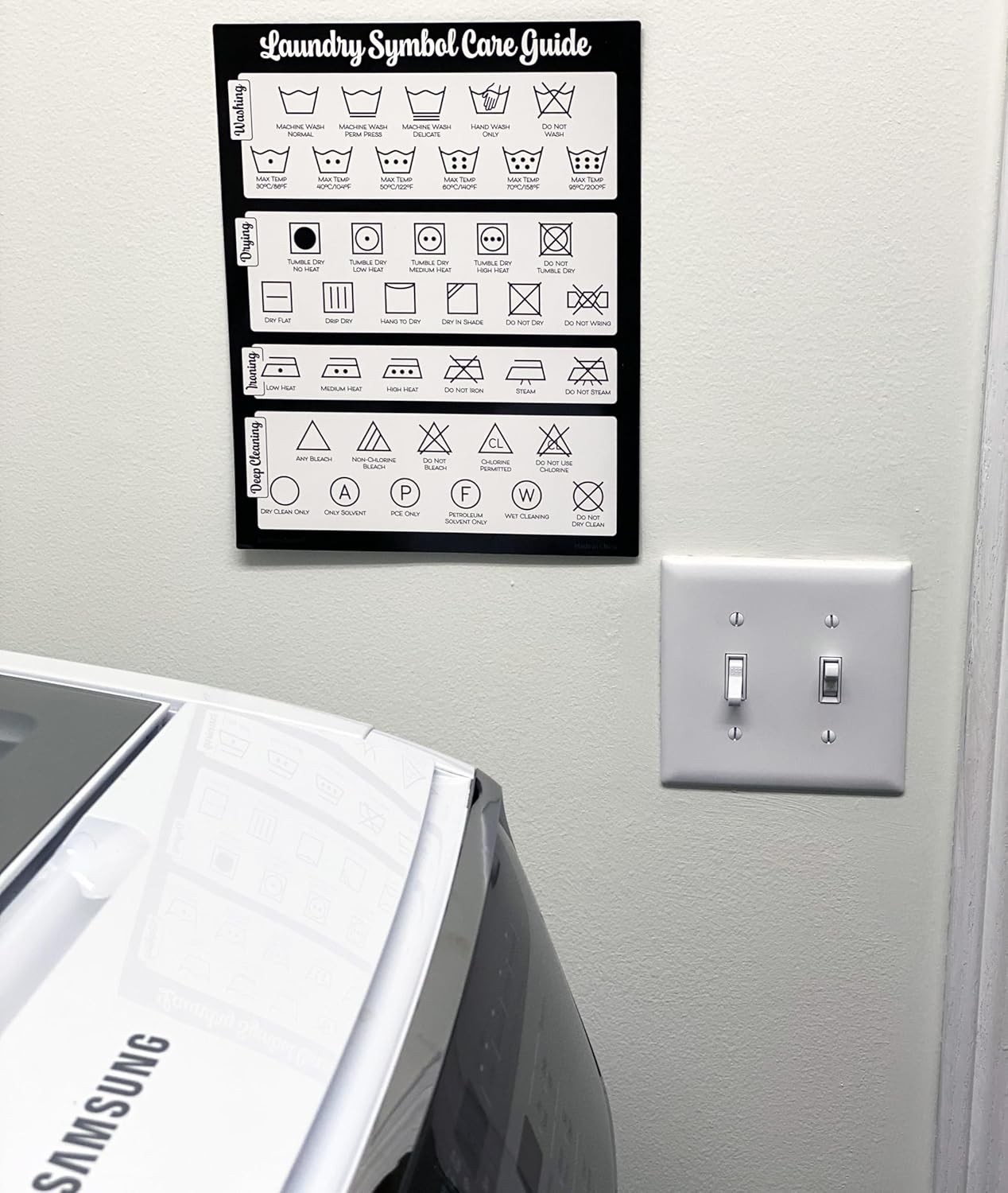 Magnets Symbols for Laundry Care