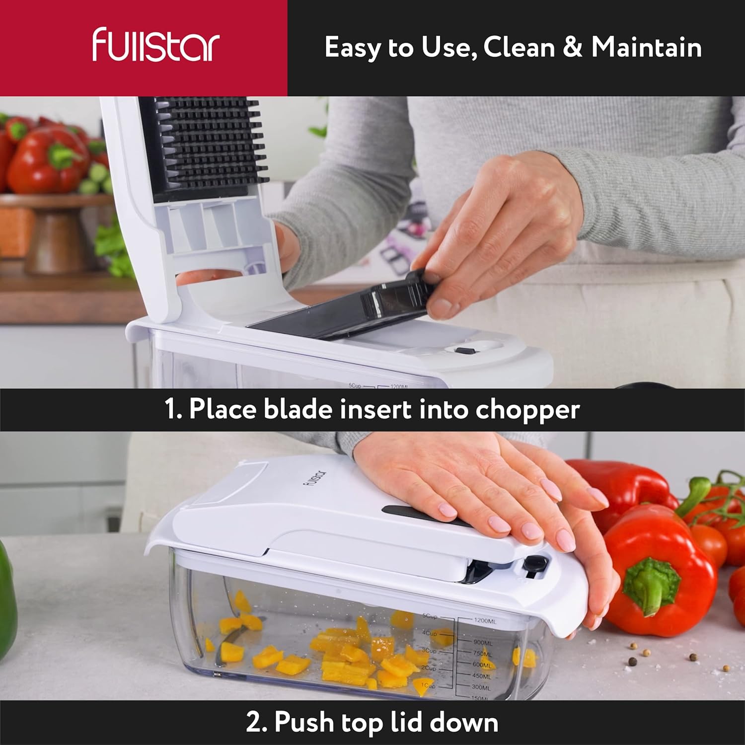 Fullstar 8-in-1 Kitchen Chopper Premium Vegetable Slicer