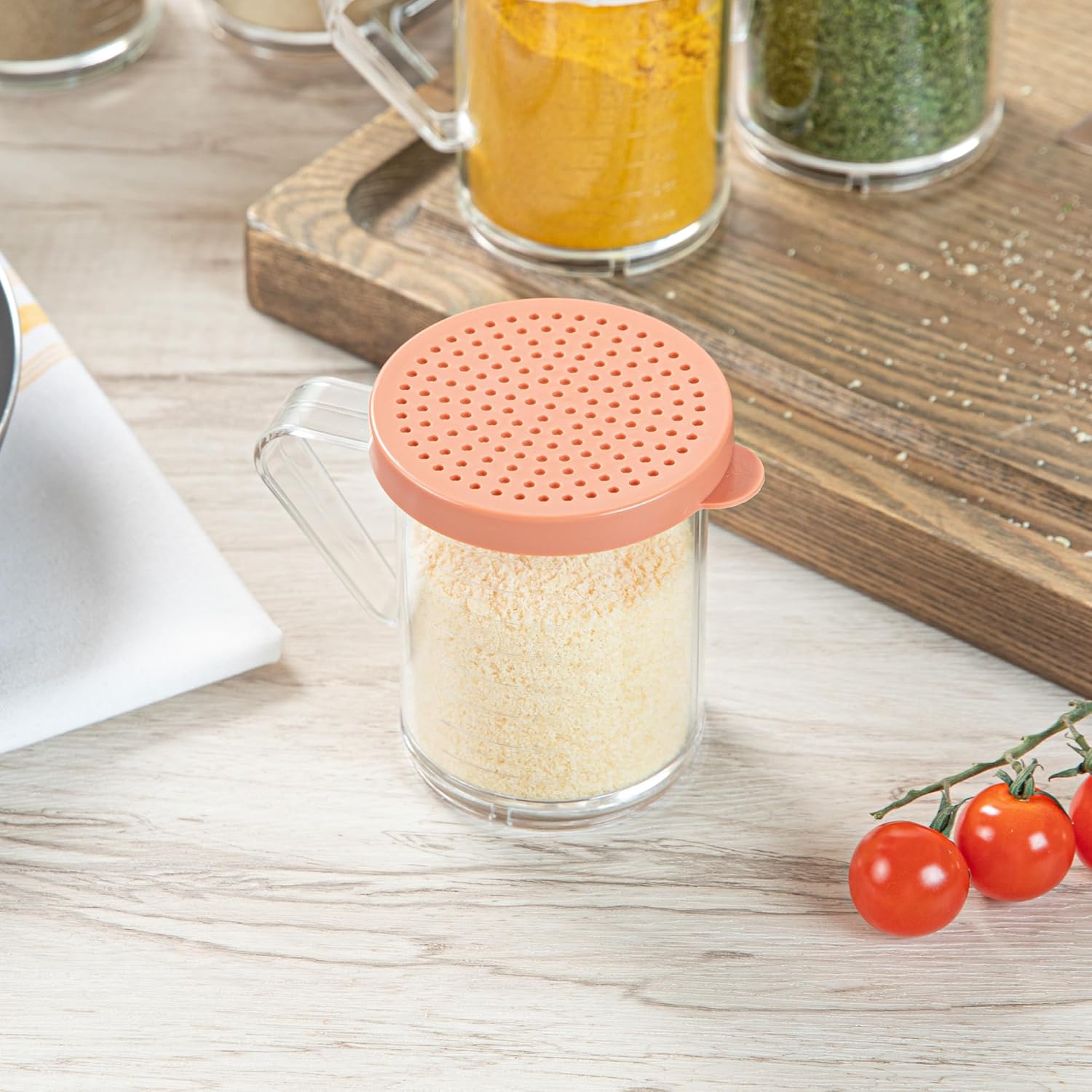 10 oz Clear Plastic Spice Shaker