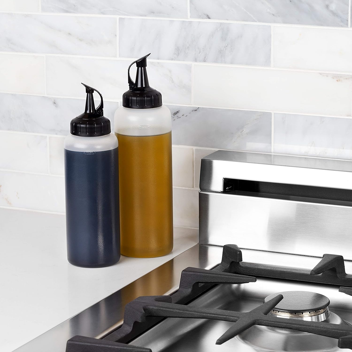 Oxo Good Grips Little Salad Dressing Shaker and Chefs Squeeze Bottle Set