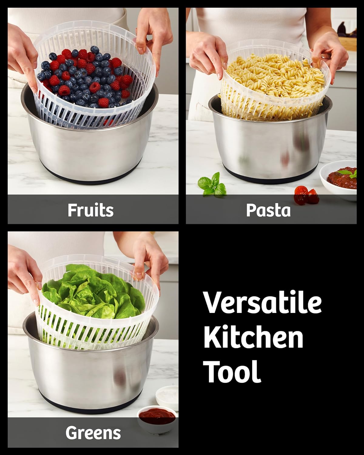 Stainless Steel Kitchen Depths - Pump Salad Spinner More