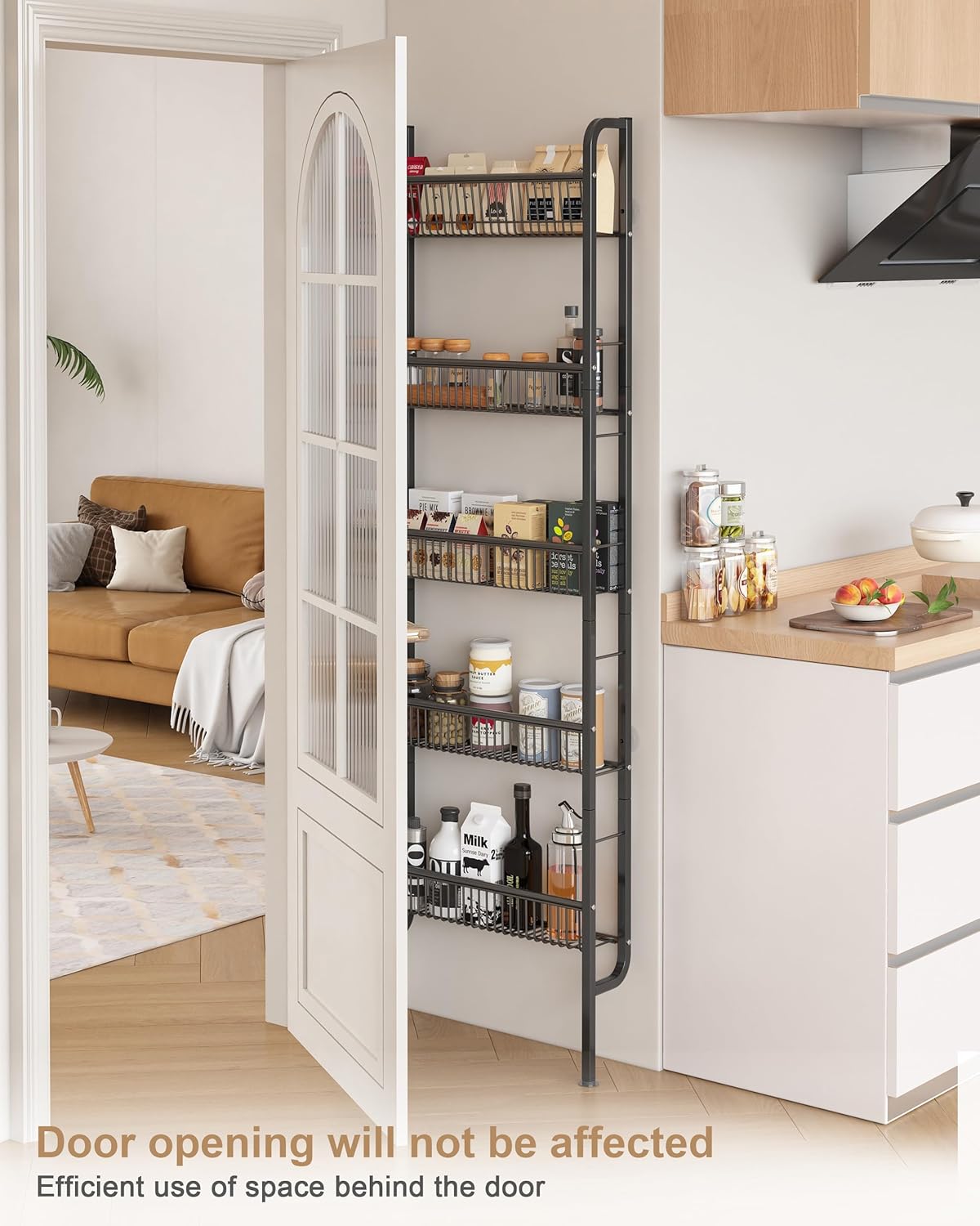 UM DONX 5-Tier Narrow Bathroom Shelf Black