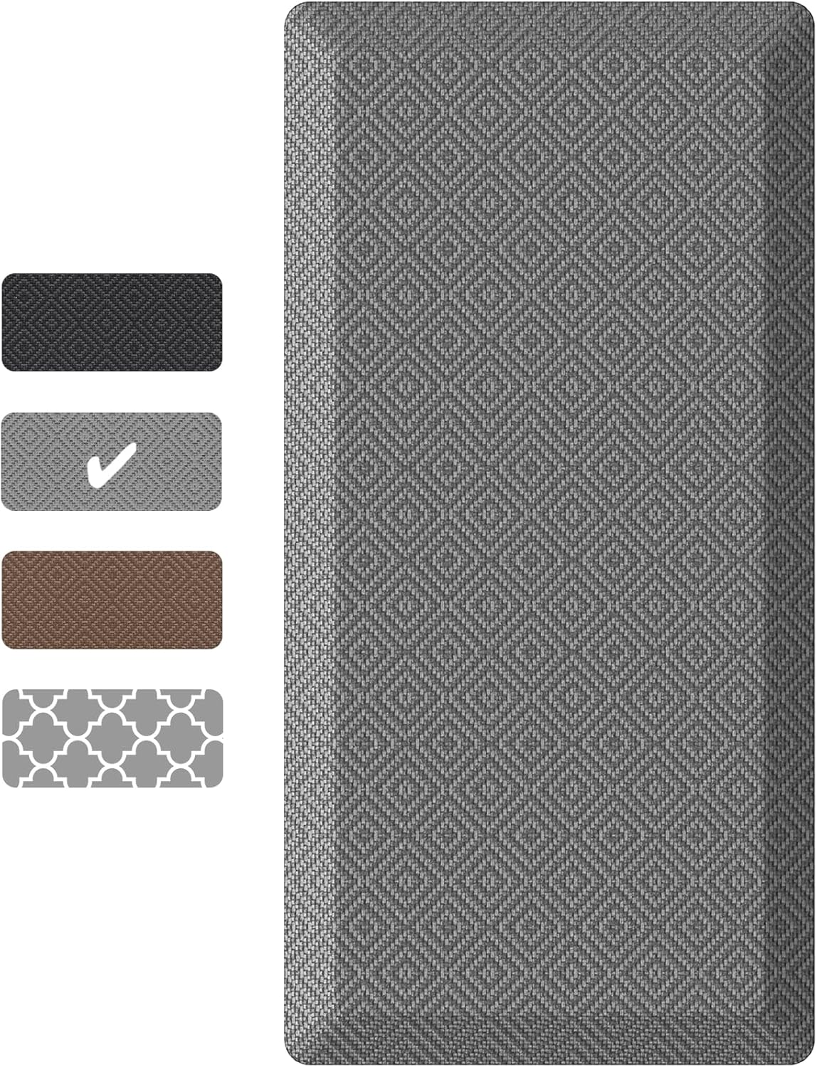 Ergonomic Kitchen Mat - 910 inch Thick Waterproof Anti-Fatigue 20x39 Grey