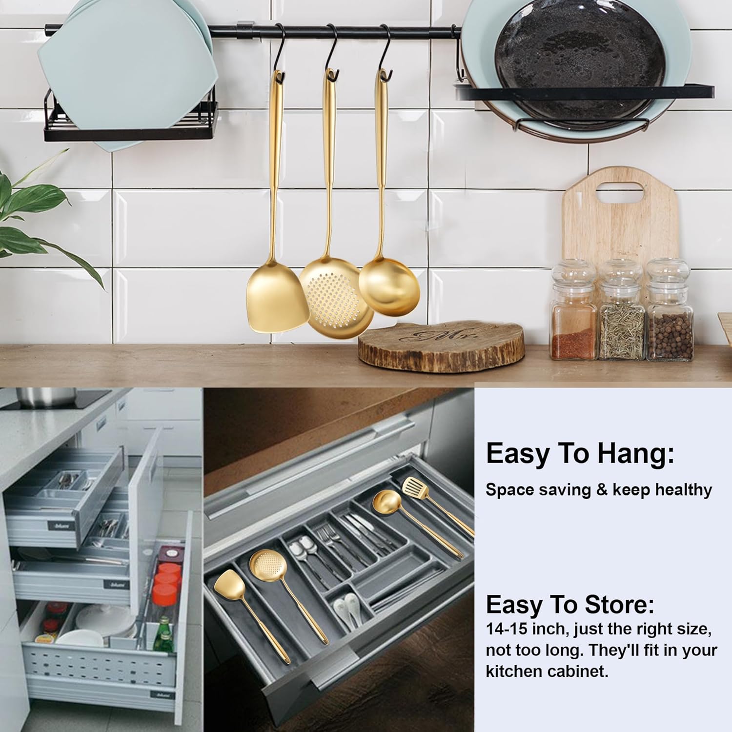 9-Piece Stainless Steel Cooking Utensils Set