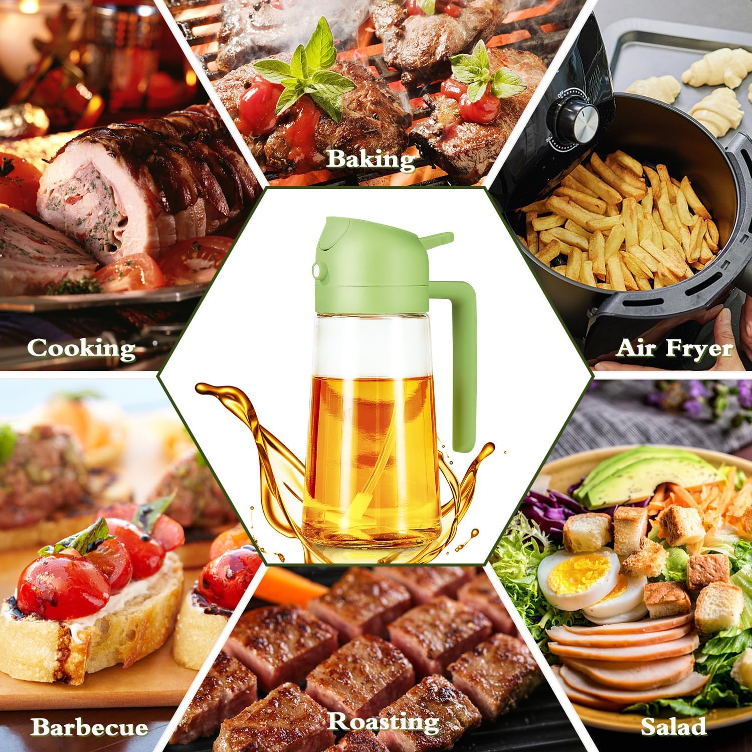 Showvigor 2 in 1 Oil Spray Bottle