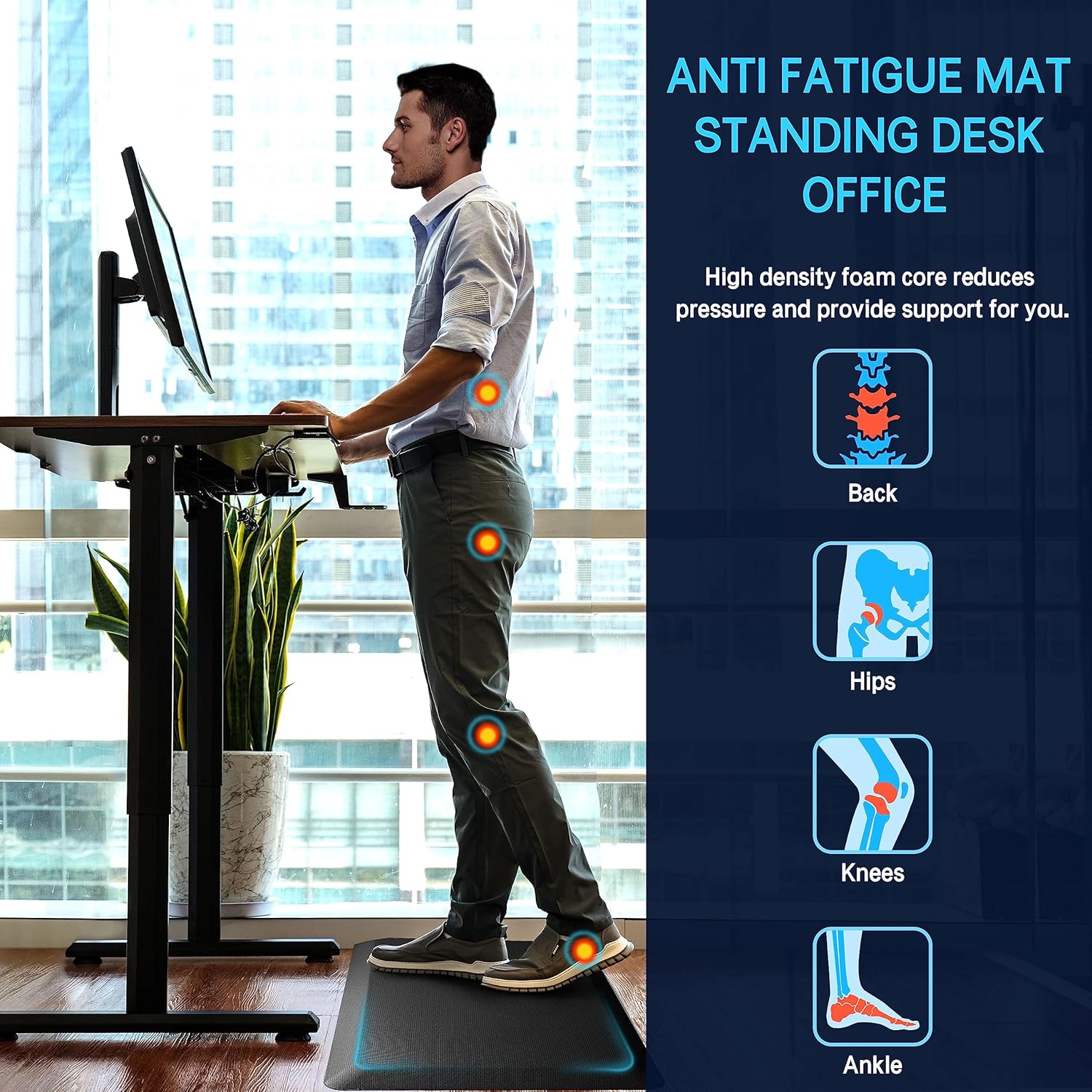 Anti Fatigue Standing Desk Mat 910inch