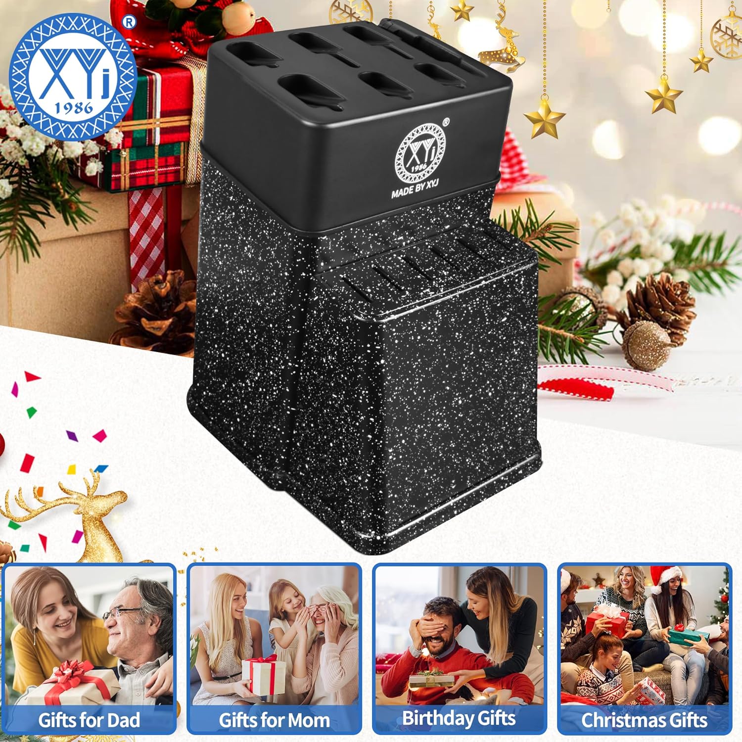 XYJ Knife BlockMove Your Kitchen clutter with this Multi-Purpose Holder Stand