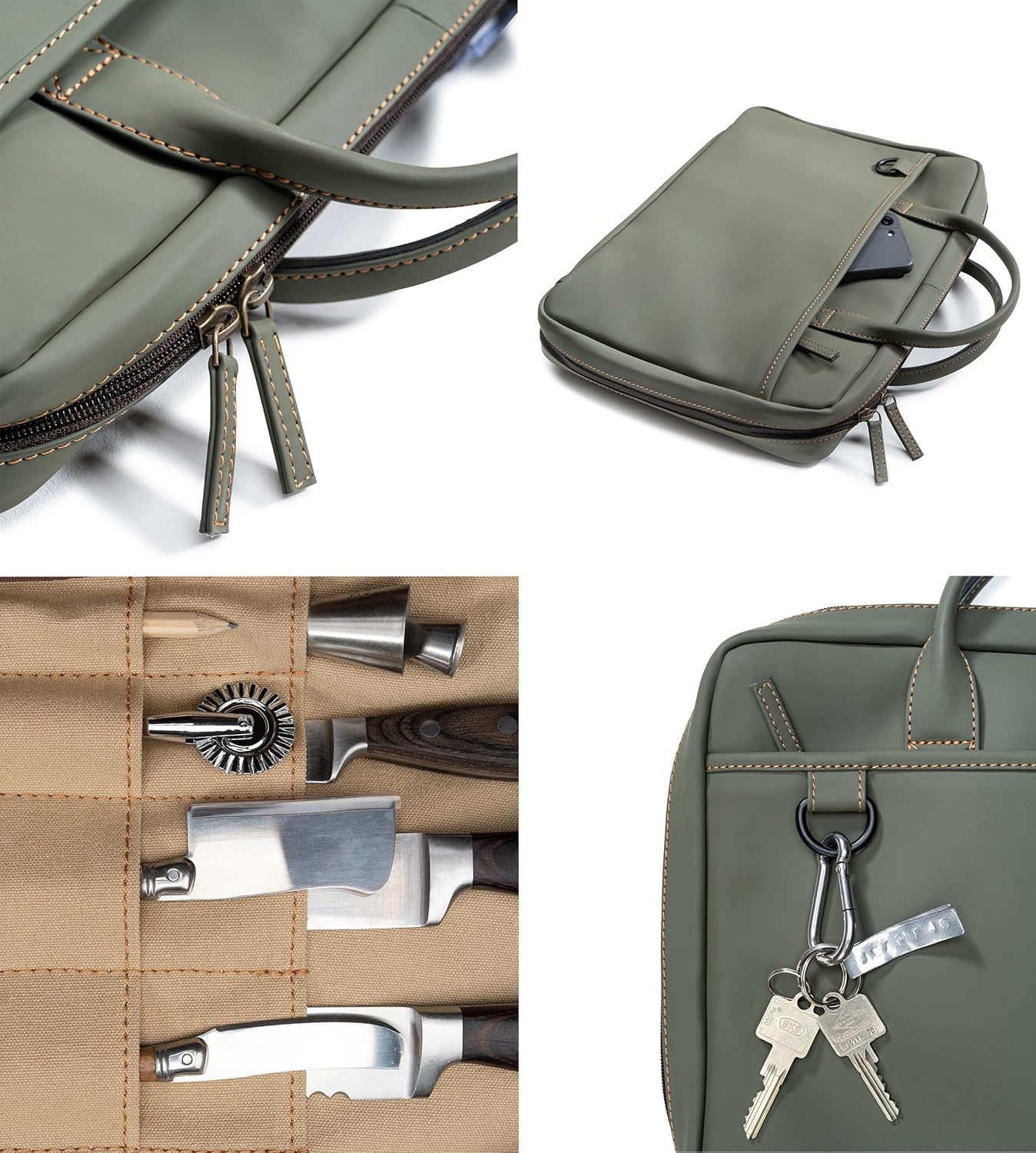Angus Stoke XXL Chefs Knife Case with Water-Repellent PU Leather