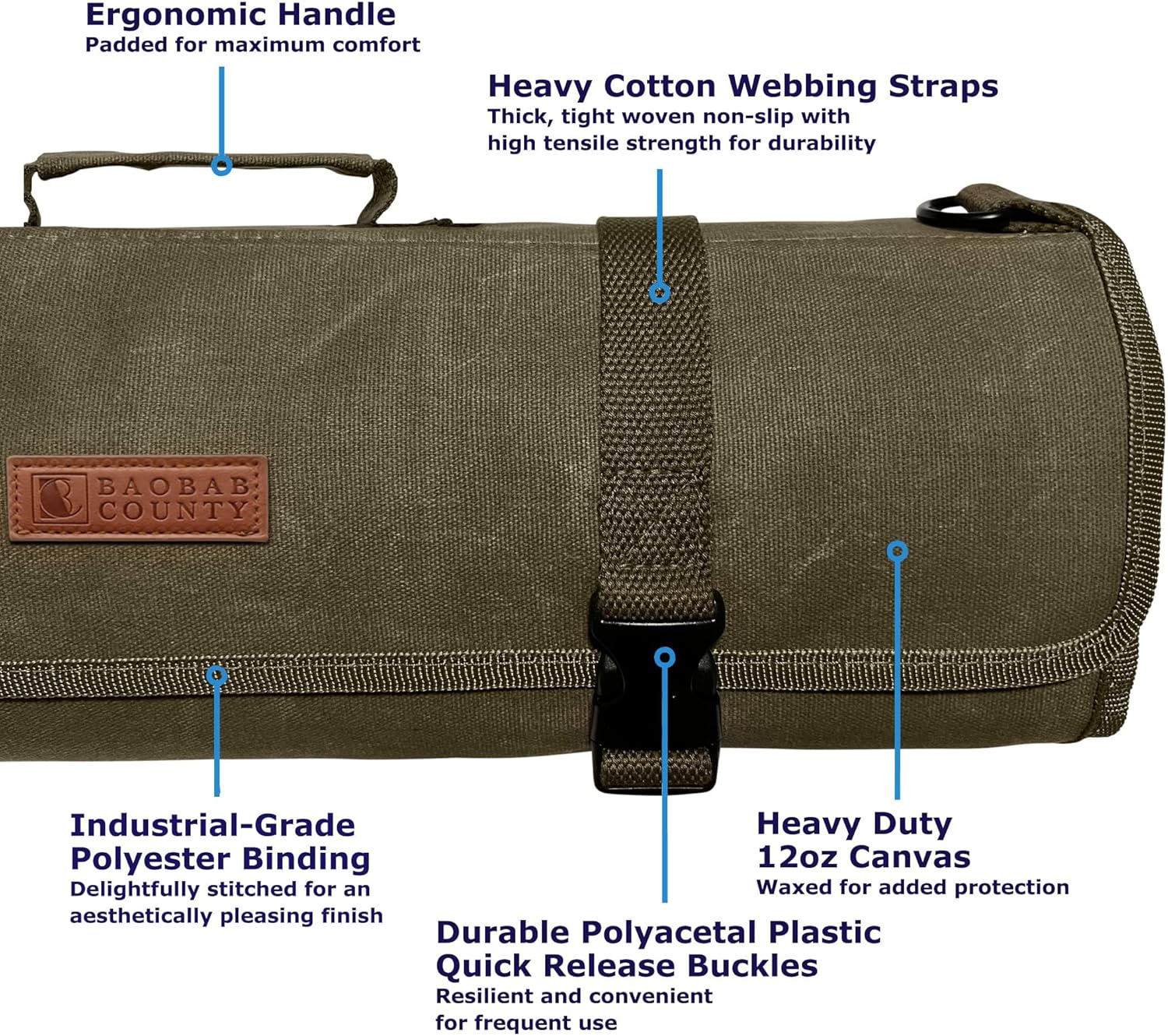Baobab CountyArmor-Park knife roll bag for TSA-Compliant Storage